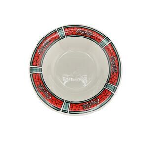 Vintage 1996 Coca-Cola Gibson Stained Glass Holiday Soup Bowls Set of 3